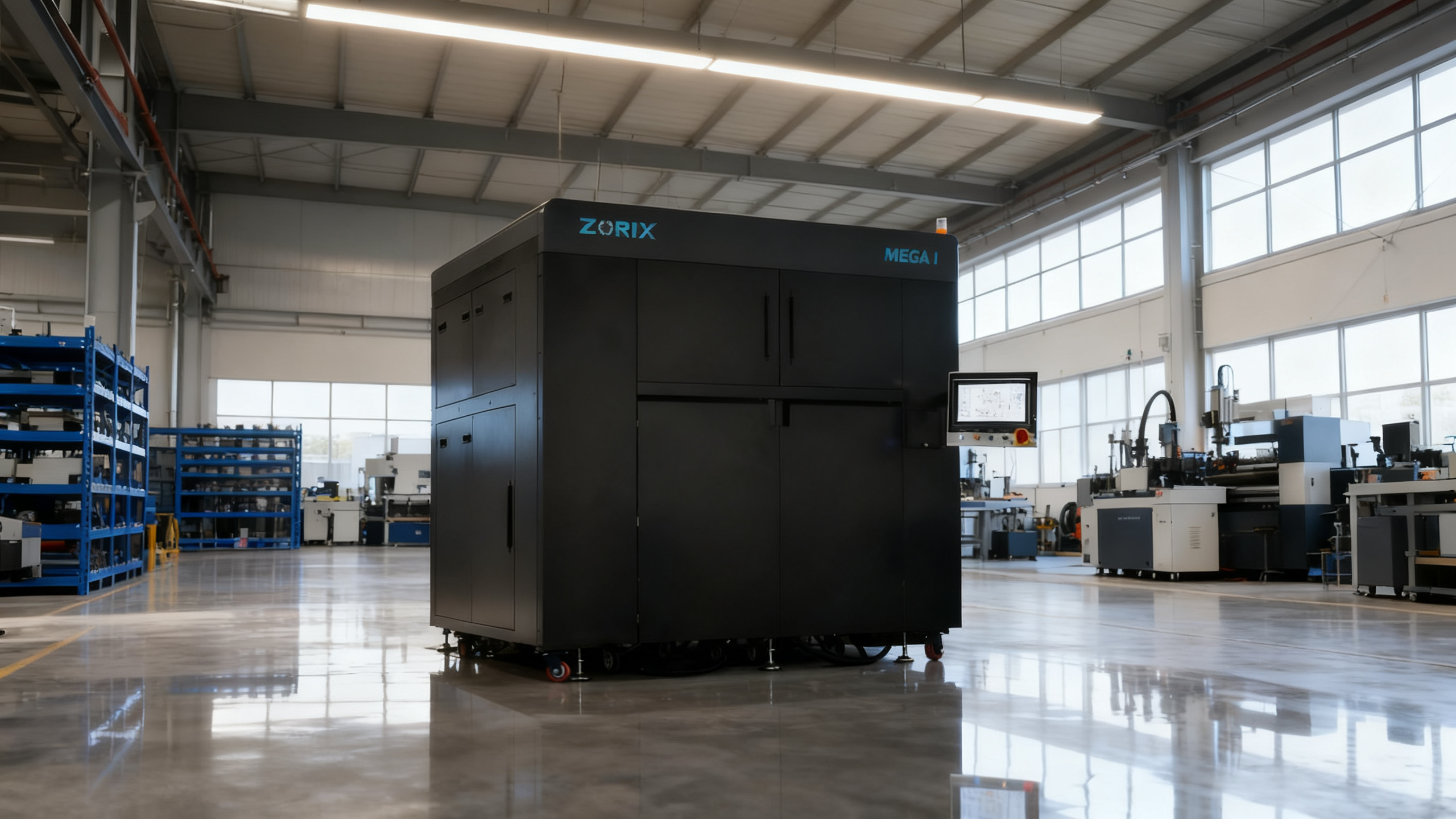 MEGA I SLS production system in a factory